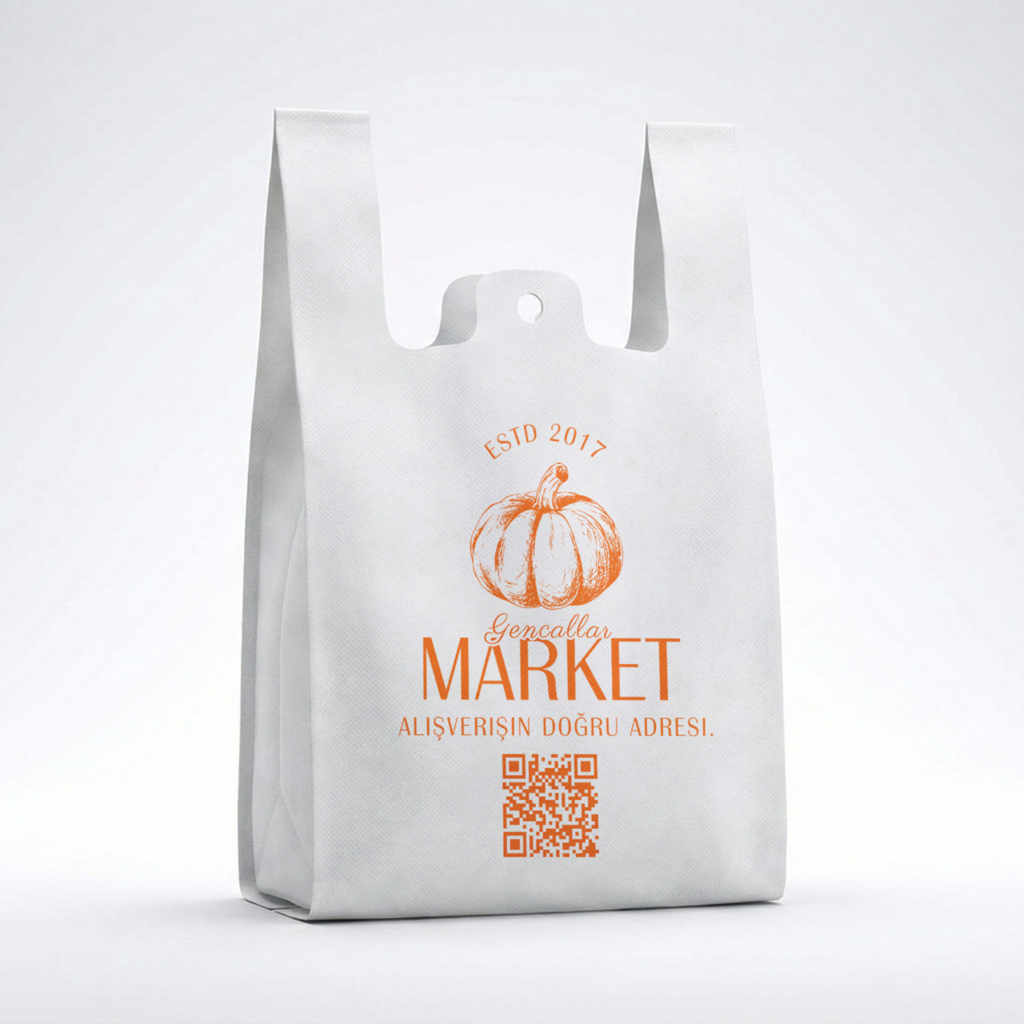 t shirt bag – beyaz